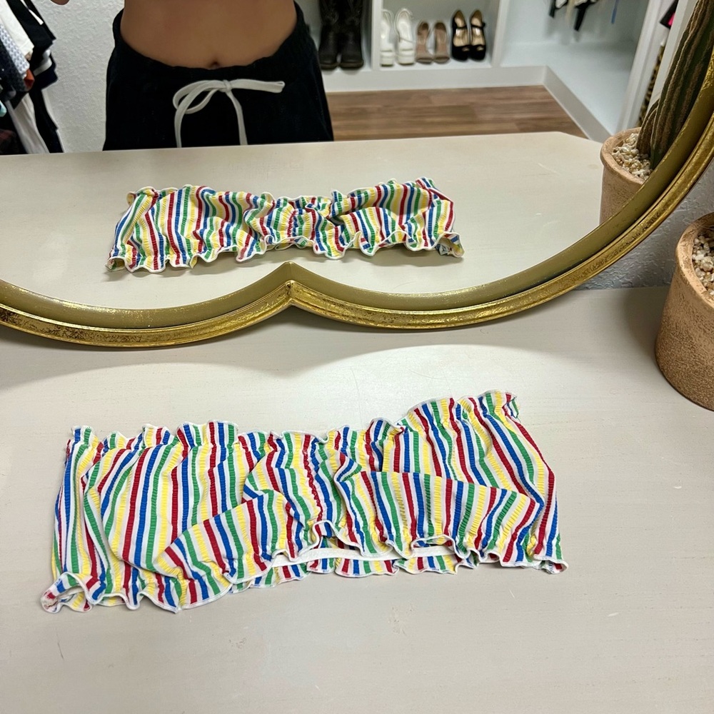 Solid And Striped Rainbow Multicolored Audrey Ban… - image 3